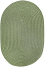 Rhody Rug Solid Poly S017 Olive Braided Rug - Oval