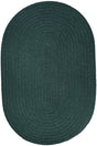 Rhody Rug Solid Poly S018 Spruce Green Braided Rug - Oval