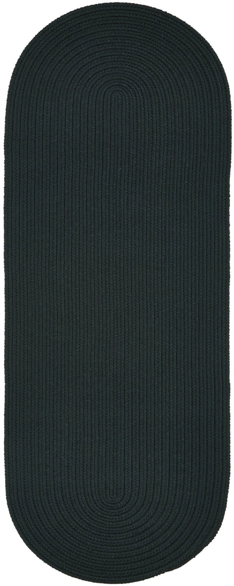 Rhody Rug Solid Poly S018 Spruce Green Braided Rug - Runner