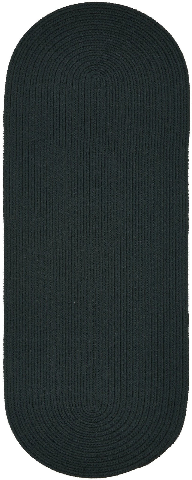Rhody Rug Solid Poly S018 Spruce Green Braided Rug - Runner