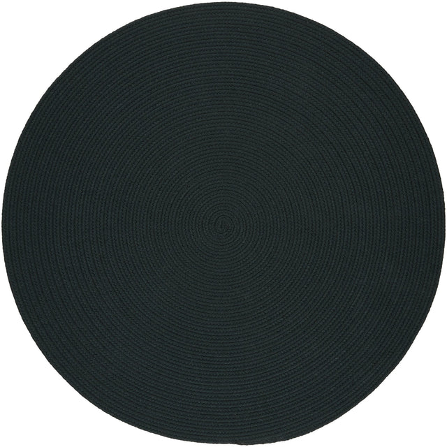 Rhody Rug Solid Poly S018 Spruce Green Braided Rug - Round