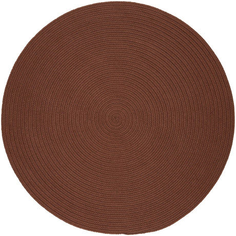 Rhody Rug Solid Poly S019 Almond Braided Rug - Round