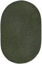 Rhody Rug Solid Poly S029 Dark Sage Braided Rug - Oval