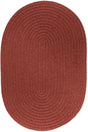 Rhody Rug Solid Poly S033 Terra Cotta Braided Rug - Oval