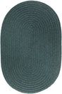 Rhody Rug Solid Poly S034 Teal Braided Rug - Oval