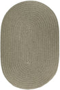 Rhody Rug Solid Poly S035 Moss Green Braided Rug - Oval