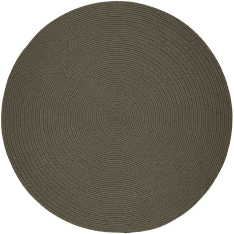 Rhody Rug Solid Poly S037 Moonstone Braided Rug - Round