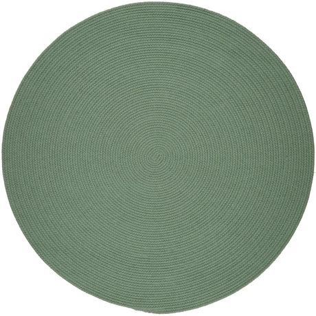 Rhody Rug Solid Poly S040 Celadon Braided Rug - Round