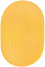 Rhody Rug Solid Poly S041 Daffodil Braided Rug - Oval