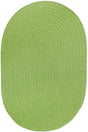 Rhody Rug Solid Poly S044 Key Lime Braided Rug - Oval