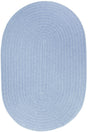 Rhody Rug Solid Poly S046 Hydrangea Braided Rug - Oval