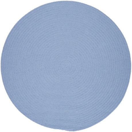 Rhody Rug Solid Poly S046 Hydrangea Braided Rug - Round