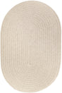 Rhody Rug Solid Poly S049 Pumice Braided Rug - Oval
