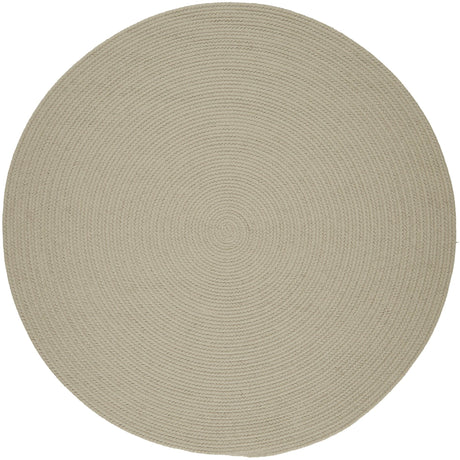 Rhody Rug Solid Poly S049 Pumice Braided Rug - Round