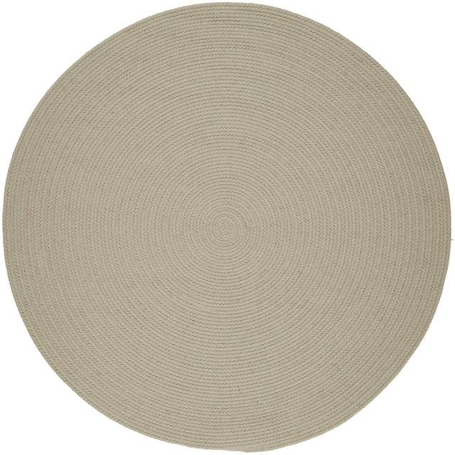 Rhody Rug Solid Poly S049 Pumice Braided Rug - Round