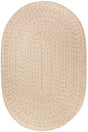 Rhody Rug Solid Wool S100 Sand Braided Rug - Oval