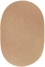 Rhody Rug Solid Wool S101 Wheat Braided Rug - Oval