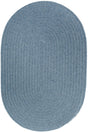 Rhody Rug Solid Wool S103 Blue Bonnet Braided Rug - Oval