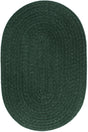 Rhody Rug Solid Wool S105 Hunter Green Braided Rug - Oval