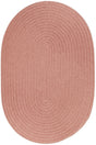 Rhody Rug Solid Wool S106 Old Rose Braided Rug - Oval