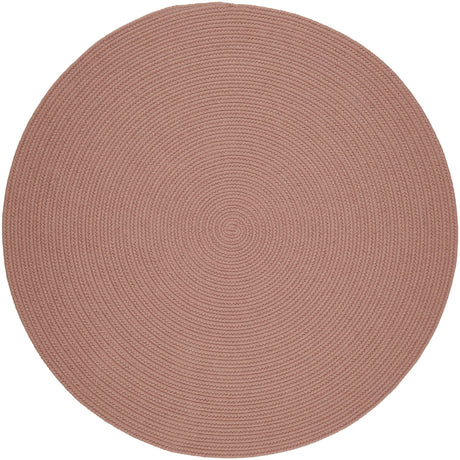 Rhody Rug Solid Wool S106 Old Rose Braided Rug - Round