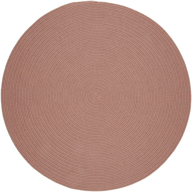 Rhody Rug Solid Wool S106 Old Rose Braided Rug - Round