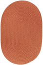 Rhody Rug Solid Wool S108 Terra Cotta Braided Rug - Oval