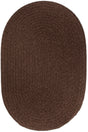 Rhody Rug Solid Wool S116 Walnut Braided Rug - Oval