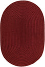 Rhody Rug Solid Wool S121 Barn Red Braided Rug - Oval