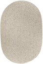 Rhody Rug Solid Wool S123 Lt. Gray Braided Rug - Oval