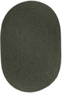 Rhody Rug Solid Wool S129 Dk. Sage Braided Rug - Oval