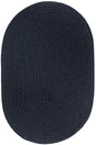 Rhody Rug Solid Wool S156 Navy Braided Rug - Oval