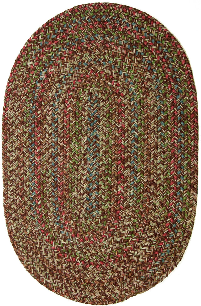 Rhody Rug Sophia SO35 Brown Braided Rug - Oval