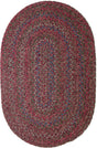 Rhody Rug Sophia SO45 Burgundy Red Braided Rug - Oval