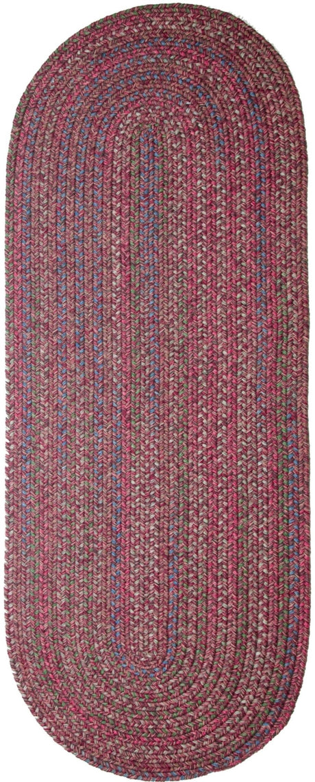Rhody Rug Sophia SO45 Burgundy Red Braided Rug - Runner