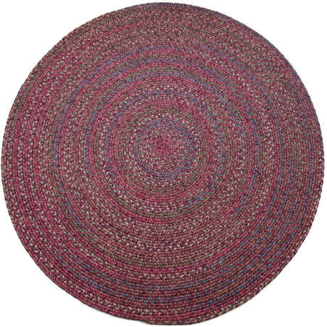 Rhody Rug Sophia SO45 Burgundy Red Braided Rug - Round