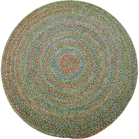 Rhody Rug Sophia SO65 Moss Green Braided Rug - Round