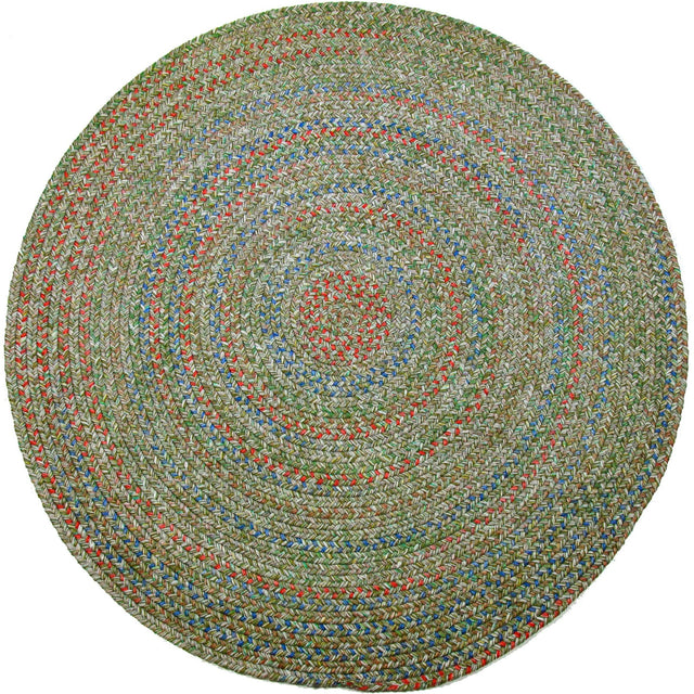 Rhody Rug Sophia SO65 Moss Green Braided Rug - Round