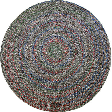 Rhody Rug Sophia SO85 Graphite Gray Braided Rug - Round