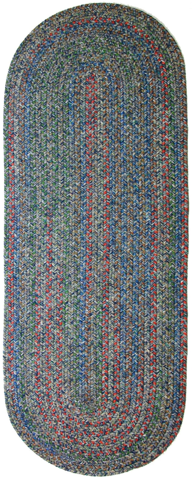 Rhody Rug Sophia SO95 Denim Blue Braided Rug - Runner