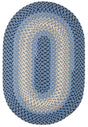 Rhody Rug Twin River TR12 Blue Multi Braided Rug - Oval