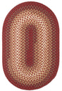 Rhody Rug Twin River TR42 Red Multi Braided Rug - Oval