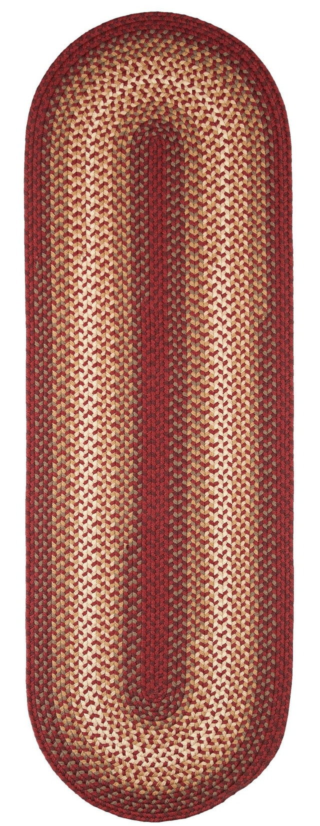 Rhody Rug Twin River TR42 Red Multi Braided Rug - Runner
