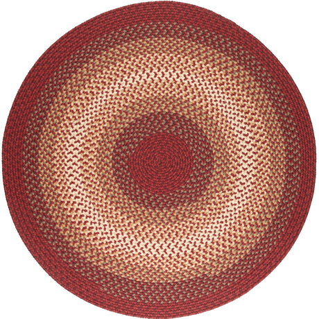 Rhody Rug Twin River TR42 Red Multi Braided Rug - Round