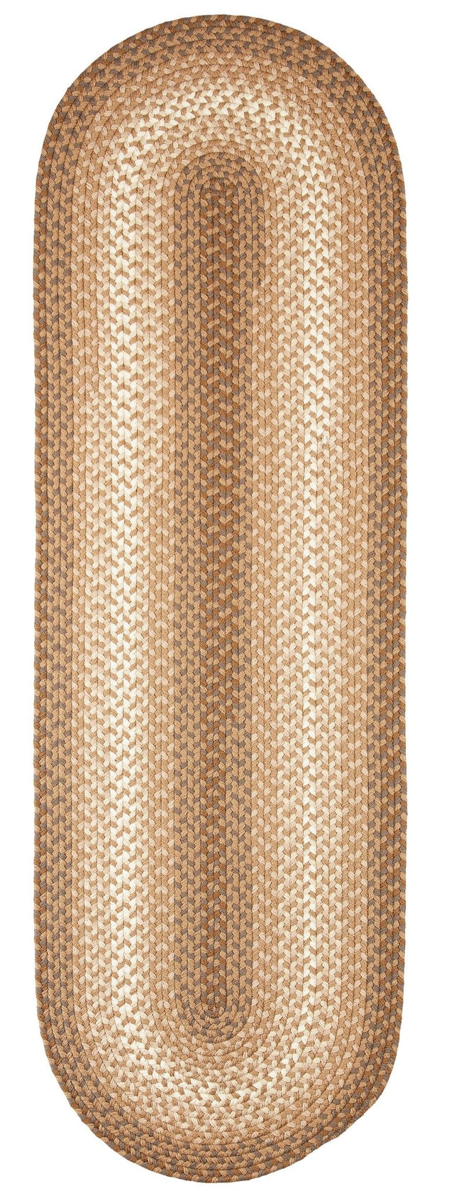 Rhody Rug Twin River TR52 Natural Multi Braided Rug - Runner