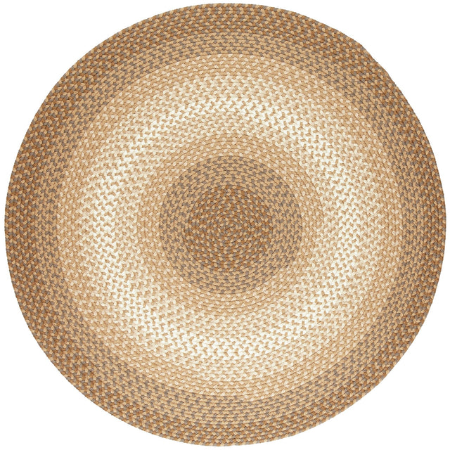 Rhody Rug Twin River TR52 Natural Multi Braided Rug - Round