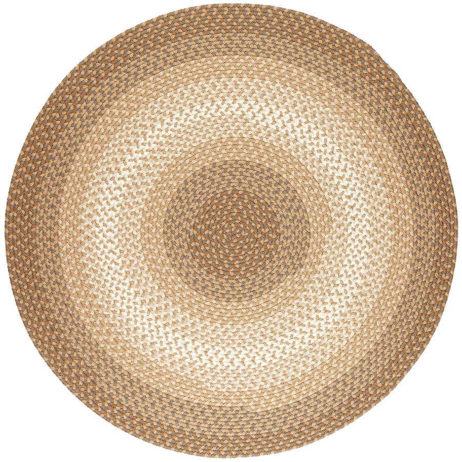 Rhody Rug Twin River TR52 Natural Multi Braided Rug - Round