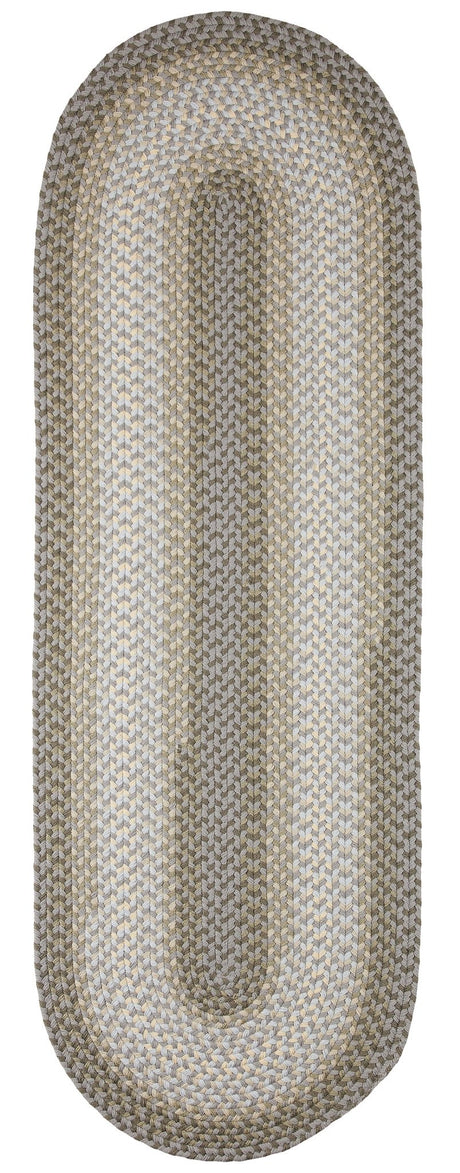 Rhody Rug Twin River TR62 Frosty Multi Braided Rug - Runner