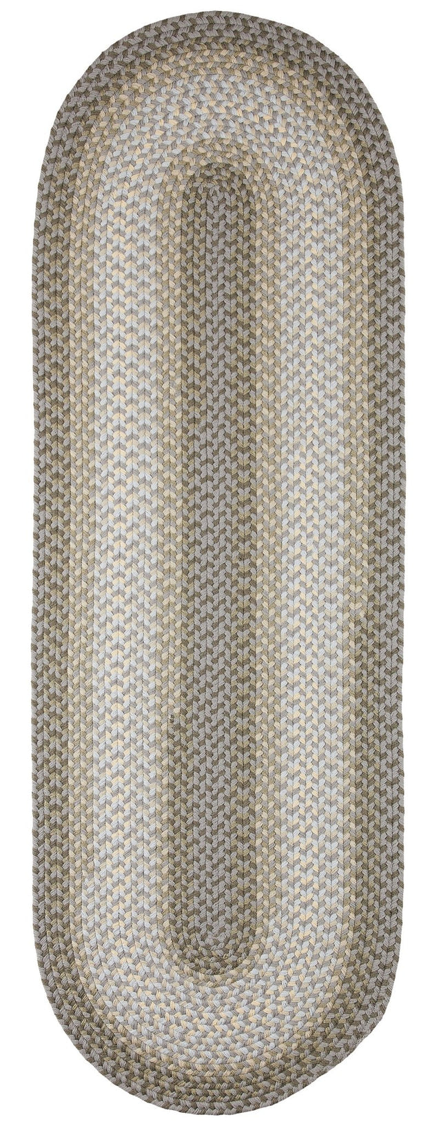 Rhody Rug Twin River TR62 Frosty Multi Braided Rug - Runner