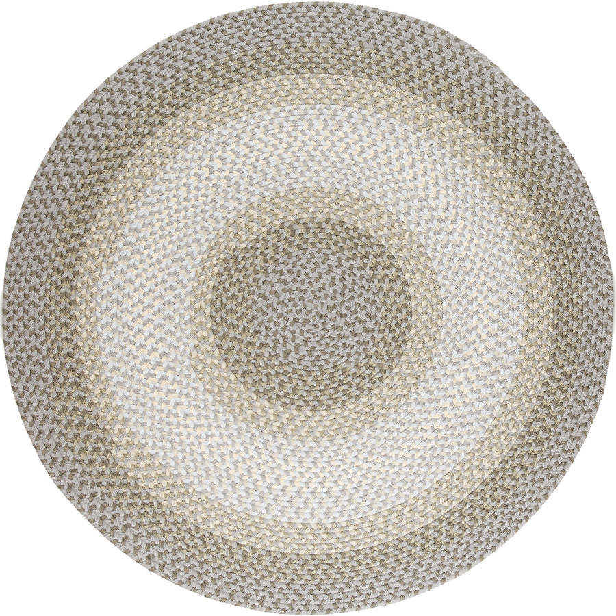 Rhody Rug Twin River TR62 Frosty Multi Braided Rug - Round